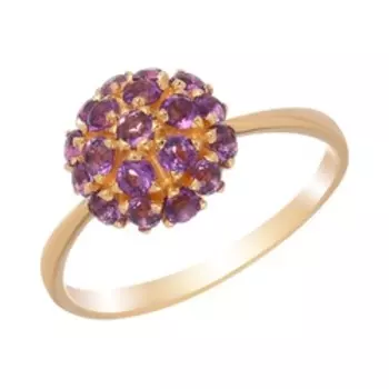 Серебряное кольцо с аметистами