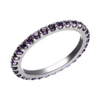 Серебряное кольцо с аметистами