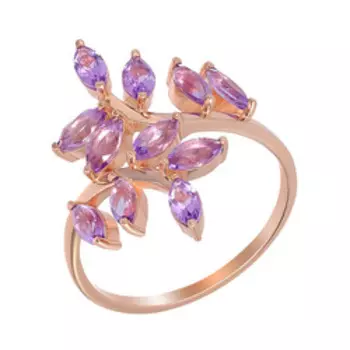 Серебряное кольцо с аметистами