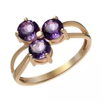 Серебряное кольцо с аметистами