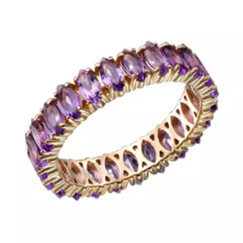 Серебряное кольцо с аметистами