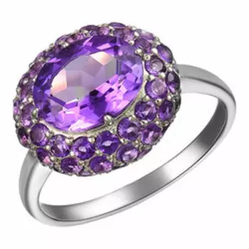 Серебряное кольцо с аметистами