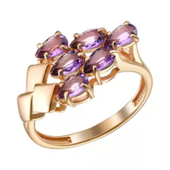 Серебряное кольцо с аметистами