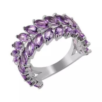 Серебряное кольцо с аметистами