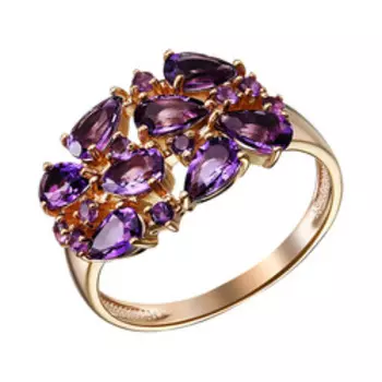 Серебряное кольцо с аметистами