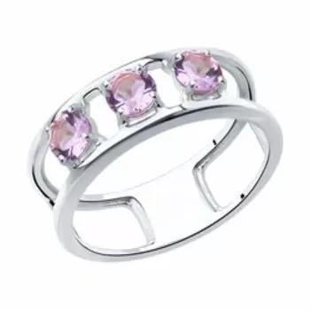 Серебряное кольцо с аметистами