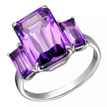 Серебряное кольцо с аметистами