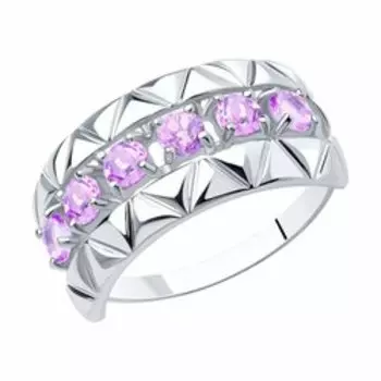 Серебряное кольцо с аметистами