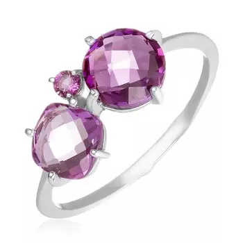 Серебряное кольцо с аметистами