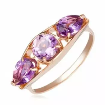 Серебряное кольцо с аметистами