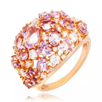 Серебряное кольцо с аметистами