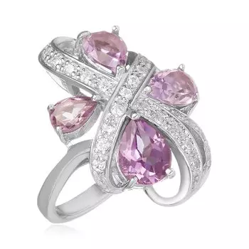 Серебряное кольцо с аметистами