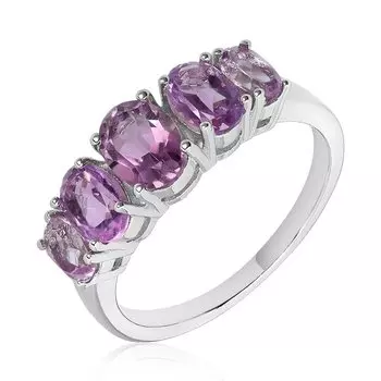 Серебряное кольцо с аметистами