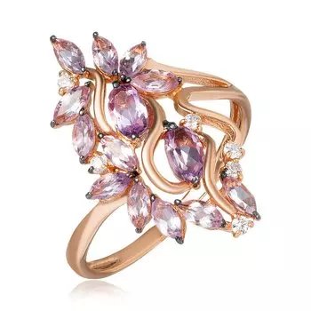 Серебряное кольцо с аметистами