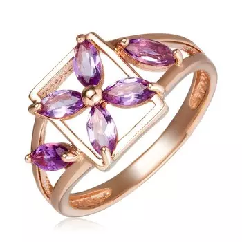 Серебряное кольцо с аметистами