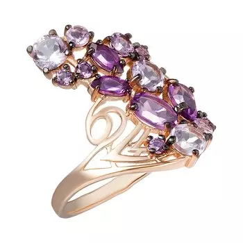 Серебряное кольцо с аметистами