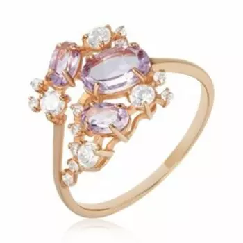 Серебряное кольцо с аметистами