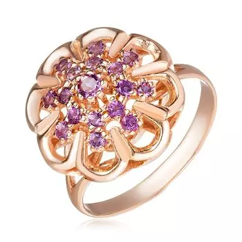 Серебряное кольцо с аметистами