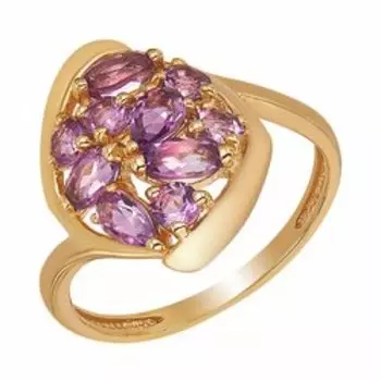 Серебряное кольцо с аметистами