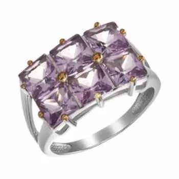 Серебряное кольцо с аметистами