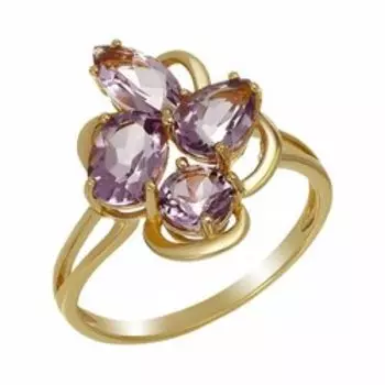 Серебряное кольцо с аметистами