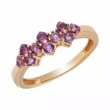 Серебряное кольцо с аметистами