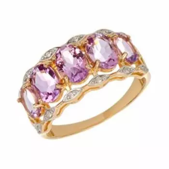 Серебряное кольцо с аметистами