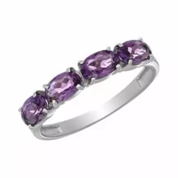 Серебряное кольцо с аметистами