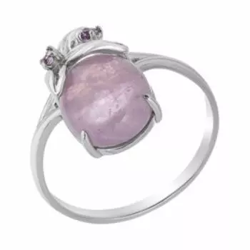 Серебряное кольцо с аметистами "Цветок"