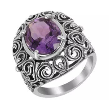 Серебряное кольцо с аметистом