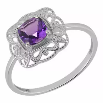 Серебряное кольцо с аметистом