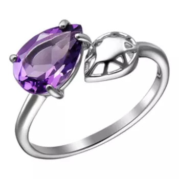Серебряное кольцо с аметистом
