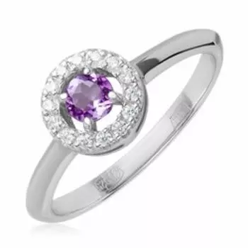 Серебряное кольцо с аметистом