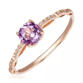 Серебряное кольцо с аметистом