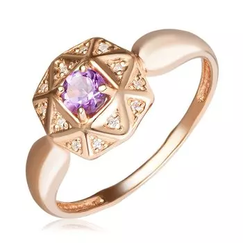 Серебряное кольцо с аметистом