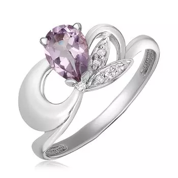 Серебряное кольцо с аметистом