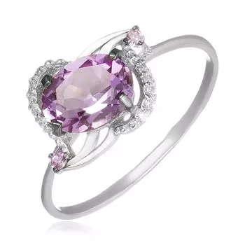 Серебряное кольцо с аметистом