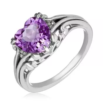 Серебряное кольцо с аметистом