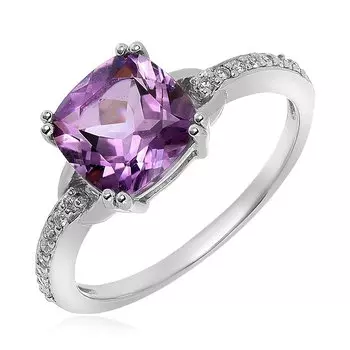 Серебряное кольцо с аметистом