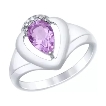 Серебряное кольцо с аметистом