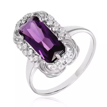 Серебряное кольцо с аметистом