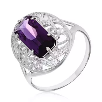 Серебряное кольцо с аметистом