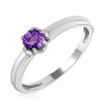 Серебряное кольцо с аметистом