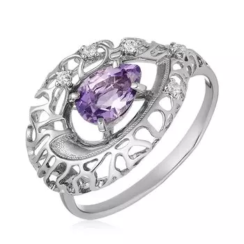 Серебряное кольцо с аметистом
