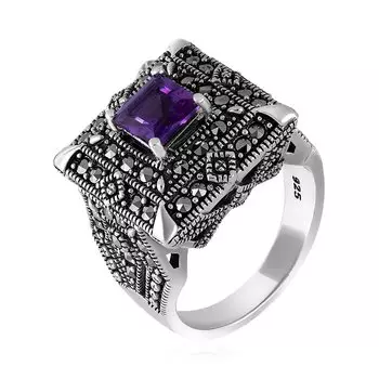 Серебряное кольцо с аметистом