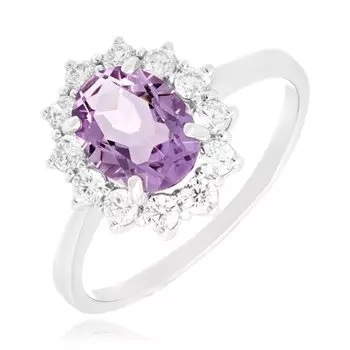 Серебряное кольцо с аметистом