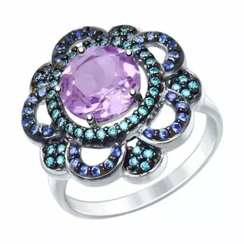 Серебряное кольцо с аметистом