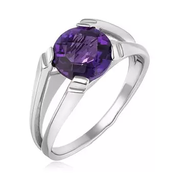 Серебряное кольцо с аметистом