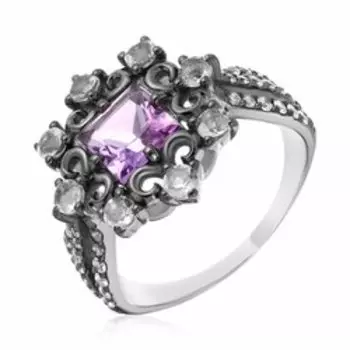 Серебряное кольцо с аметистом