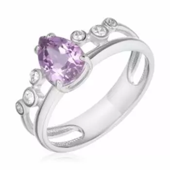 Серебряное кольцо с аметистом